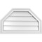 Ekena Millwork Octagonal Top Surface Mount PVC Gable Vent w/ 2"W x 1-1/2"P Brickmould Frame, 26"W x 16"H GVPOT26X1602SN - alternate 1